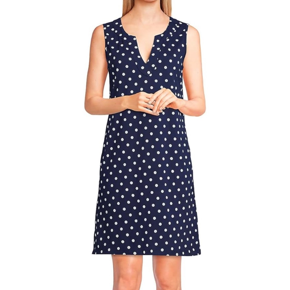 Lands’ End Polka Dot Beach Coverup Dress